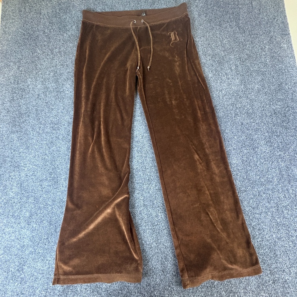 BCBGMAXAZRIA Track Pant Women 34x29 Brown Elastic Waist Relaxed Fit Wide Leg